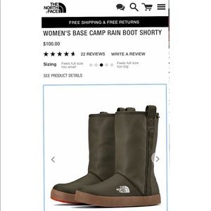 North face rain boots